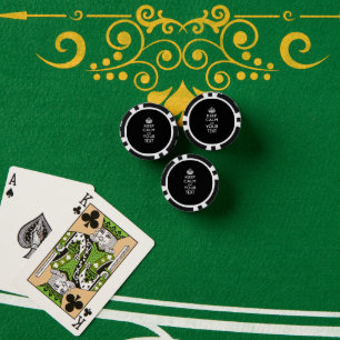 Jetons De Poker KEEP CALM personnalisé et votre texte