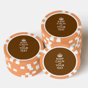 Jetons De Poker KEEP CALM personnalisé et votre texte
