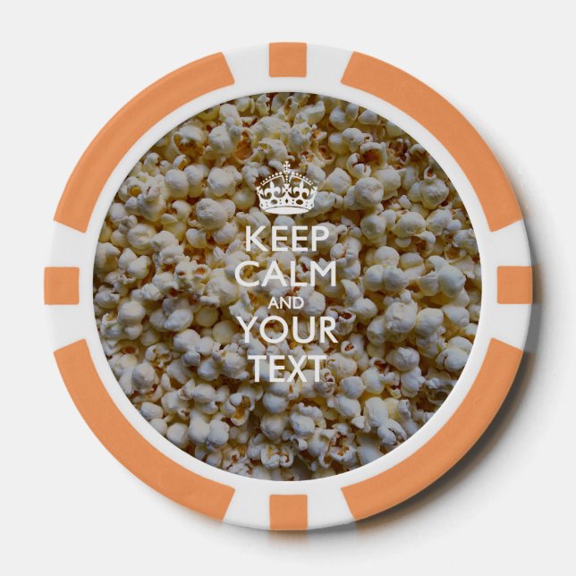 Jetons De Poker KEEP CALM personnalisé et votre texte (Recto)