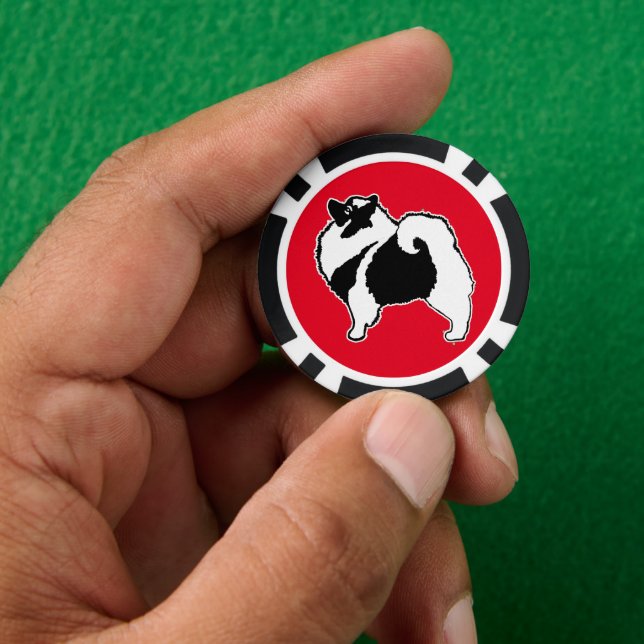 Jetons De Poker Keeshond Graphics - Cute Original Chig Art (main)