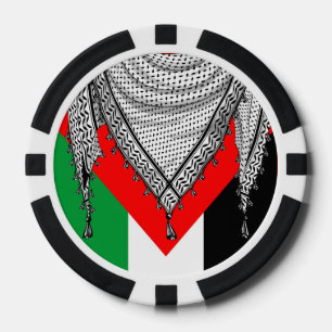 Jetons De Poker Keffiyeh Écharpe palestinienne tissu traditionnel