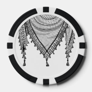 Jetons De Poker Keffiyeh Écharpe palestinienne tissu traditionnel
