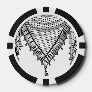 Jetons De Poker Keffiyeh Écharpe palestinienne tissu traditionnel