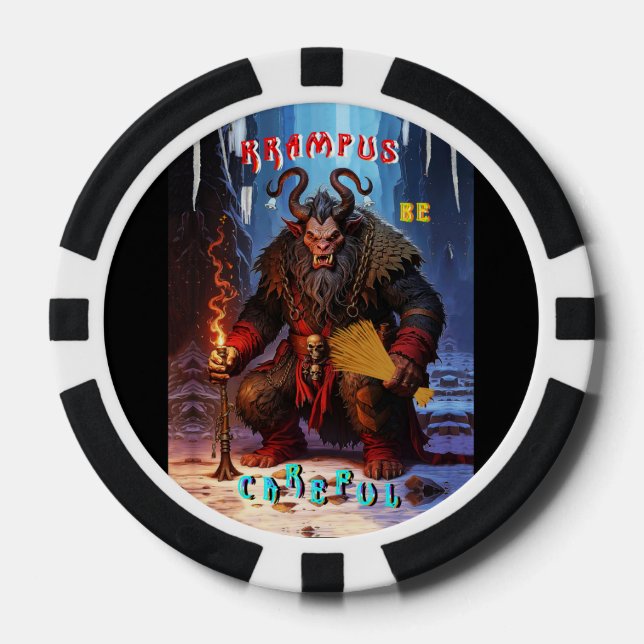 Jetons De Poker Krampus Soyez prudent (Recto)