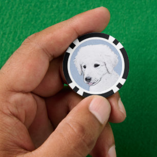 Jetons De Poker Kuvasz Peinture - Cute Original Chien Art