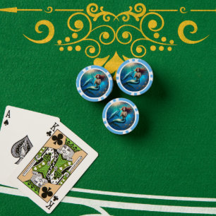 Jetons De Poker "La danse de l'océan : Le voyage d'une sirène et d