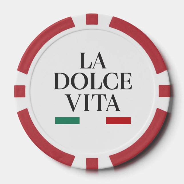 Jetons De Poker La Dolce Vita Italien Poker Chip - Jouer avec Styl (Recto)