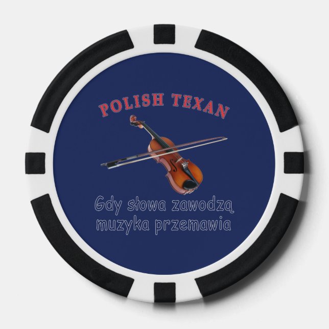 Jetons De Poker La musique texane polonaise parle (Recto)