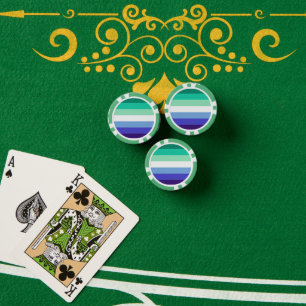 Jetons De Poker La palette de drapeau des hommes gays trans-inclus