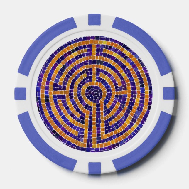 Jetons De Poker LABYRINTH MOSAIC Chips de poker (Recto)