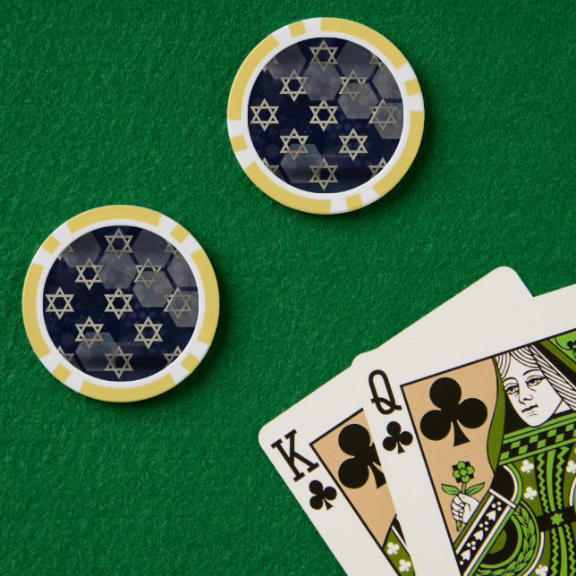 Jetons De Poker l'ambiance forte de Hanoukka de SlipperyJoe's étoi (Table de poker (double))