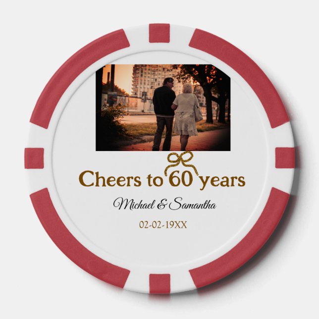 Jetons De Poker L'arc d'or applaudit à 60 ans de mariage (Recto)