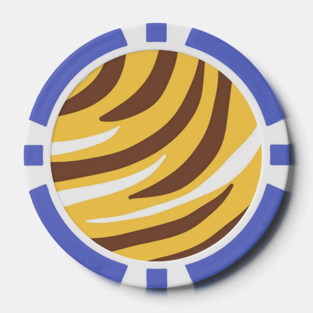 Jetons De Poker l'art abstrait tigre (Recto)