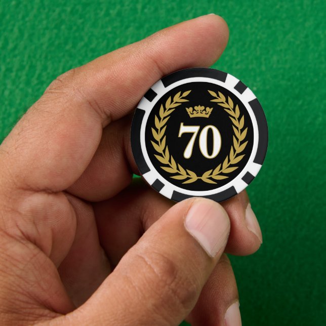 Jetons De Poker Laurel Wreath et Crown 70e anniversaire (main)