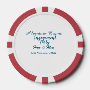 Jetons De Poker l'aventure commence nom de la fête de fiançailles