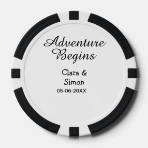 Jetons De Poker L'aventure commence nom du couple marié datsimple