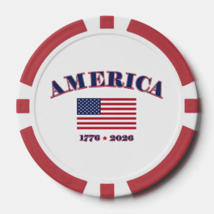 Jetons De Poker Le 250e anniversaire de l'Amérique