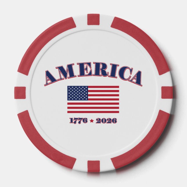Jetons De Poker Le 250e anniversaire de l'Amérique (Recto)