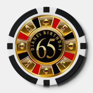 Jetons De Poker Le 65e anniversaire de Diane