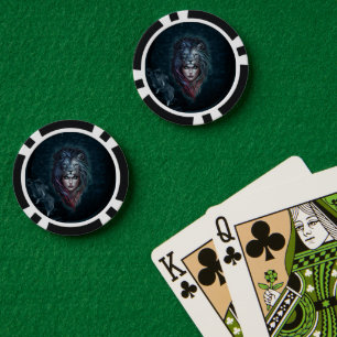 Jetons De Poker Le coeur du lion et la force féminine