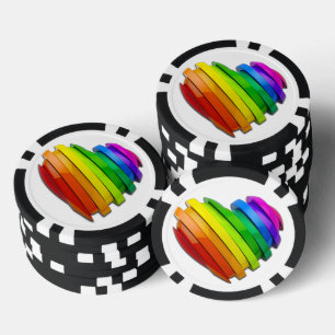 Jetons De Poker Le cœur sculptural tridimensionnel de SlipperyJoe