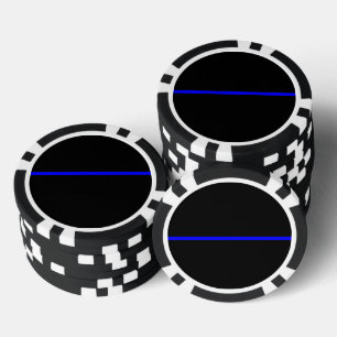 Jetons De Poker Le concept de ligne bleue claire symbolique