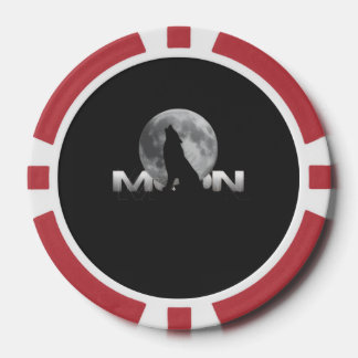 Jetons De Poker le cri du loup sous la pleine lune