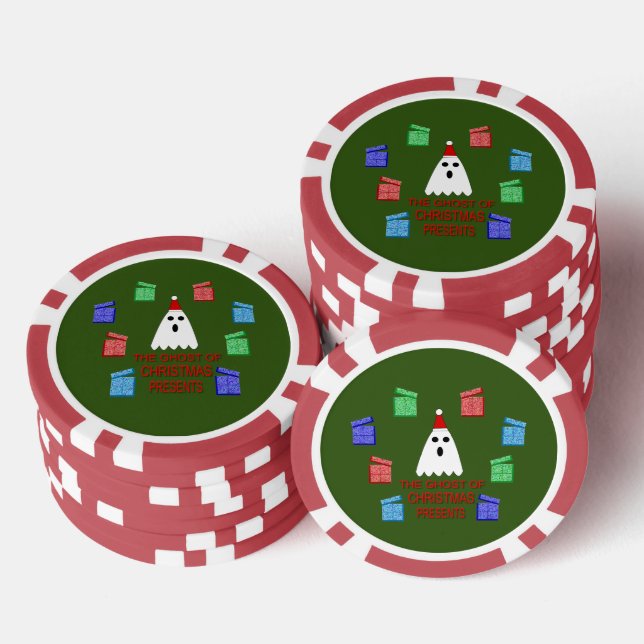 Jetons De Poker Le fantôme de Noël présente drôle (Empiler)