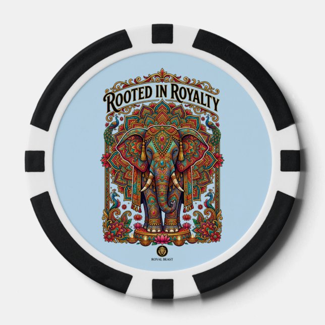 Jetons De Poker Le Géant Douce : Conception Artistique d'Éléphant (Recto)