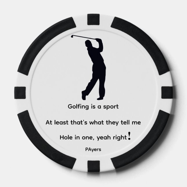 Jetons De Poker Le golf est un sport (Recto)