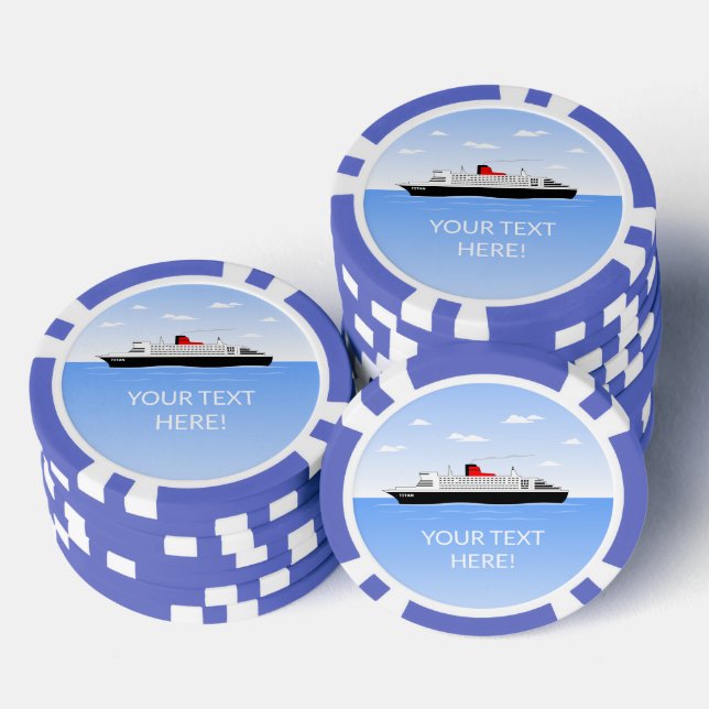 Jetons De Poker Le Grand Navire de Croisière à Voile (Empiler)