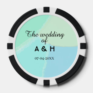 Jetons De Poker Le mariage de la lettre initiale du nom du couple