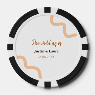 Jetons De Poker Le mariage de nom de la mariée date pêche