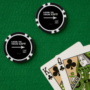 Jetons De Poker Le SlipperyJoe regarde à votre gauche épais géomét