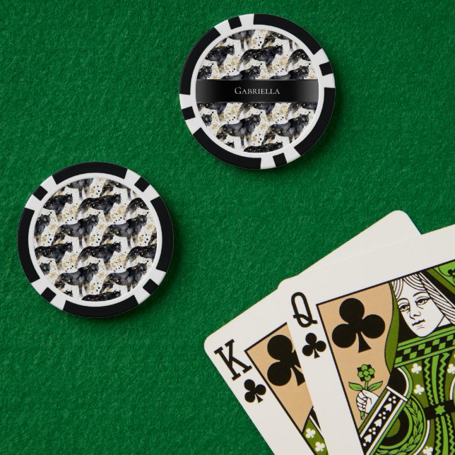 Jetons De Poker Léopards noirs (Table de poker (double))