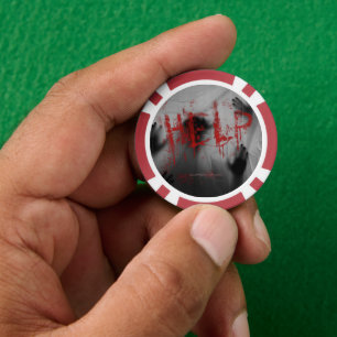 Jetons De Poker l'épais visuel thématique horrifique glaçant de Sl