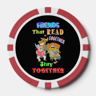 Jetons De Poker Les amis qui lisent ensemble restent ensemble