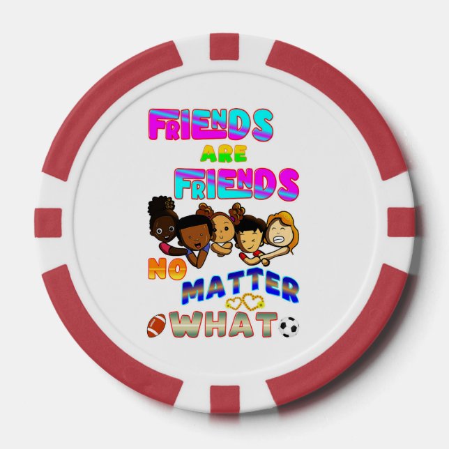 Jetons De Poker Les amis sont des amis quoi qu'il arrive (Recto)