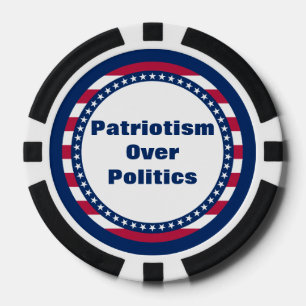 Jetons De Poker Les étoiles et le patriotisme sur la politique