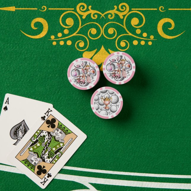 Jetons De Poker Les filles vont au golf (Table de poker (pile))