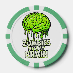 Jetons De Poker "Les zombies ont mangé mon cerveau" Drôle d'Hallow