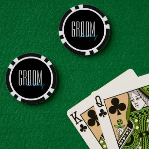Jetons De Poker Lettres audacieuses "Groom" Soirée de mariage pers