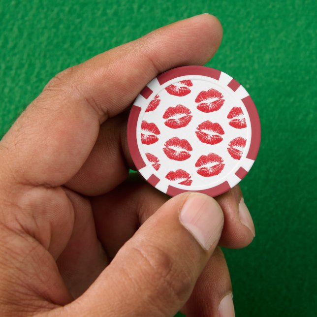 Jetons De Poker Lèvres Rouges, Motif De Lèvres, Rouge Lèvres, Bais (main)