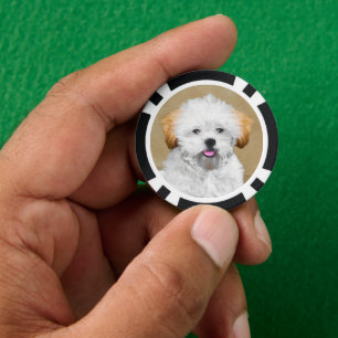 Jetons De Poker Lhasa Apso Puppy Peinture - Cute Original Chien Ar
