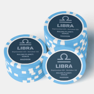 Jetons De Poker Librairie de signes Zodiac de nom personnalisé / t