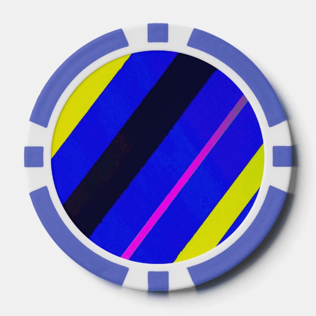 Jetons De Poker Lignes colorées (Recto)