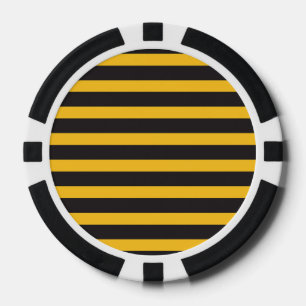 Jetons De Poker Lignes géométriques horizontales jaunes noires Abe