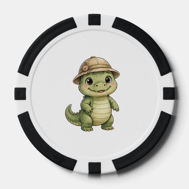 Jetons de poker Lil' Bayou Explorers Alligator (Recto)