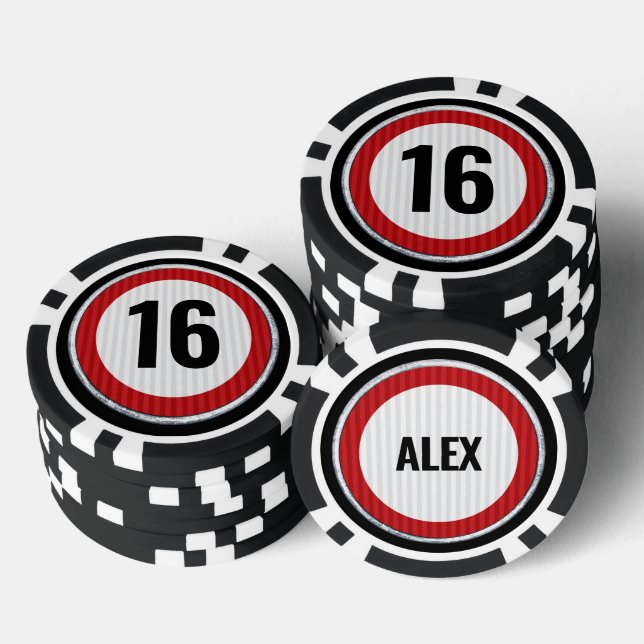 Jetons De Poker Limite de vitesse 16 ans  (Empiler)