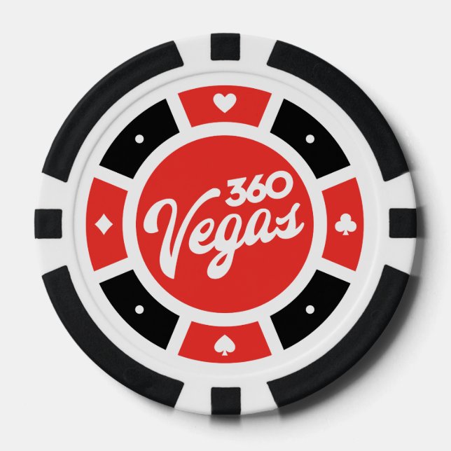 Jetons De Poker Logo 360 Vegas Chip - Retour (Recto)